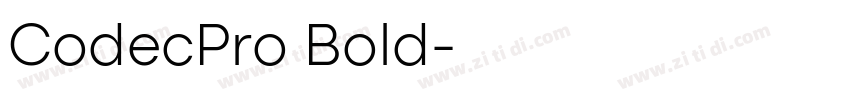 CodecPro Bold字体转换